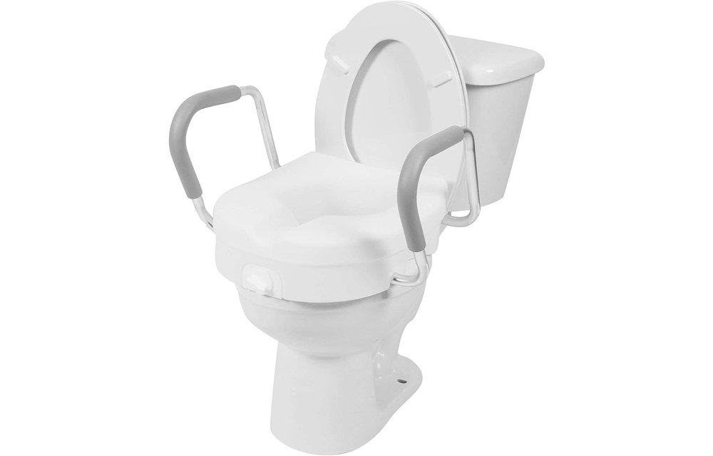 Airway Molded Toilet Seat Riser With Arm Rests Medi Healthcare