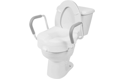 Airway Molded Toilet Seat Riser With Arm Rests