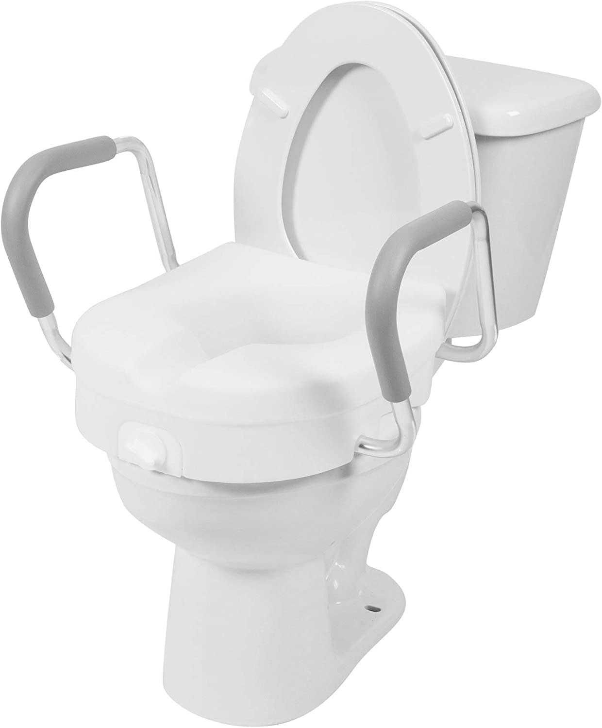 Airway Molded Toilet Seat Riser With Arm Rests Medi Healthcare