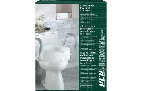 Airway Molded Toilet Seat Riser With Arm Rests