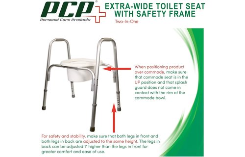 Airway Raised Toilet Seat With Safety Frame