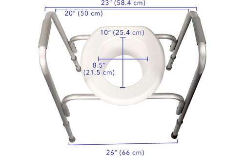 Airway Raised Toilet Seat With Safety Frame