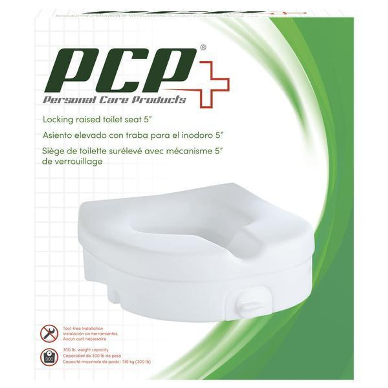 Airway Molded Raised Toilet Seat With Tightening Lock