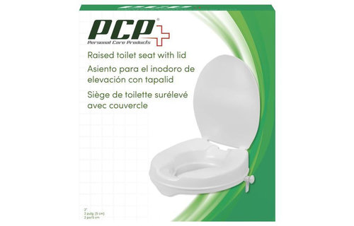 Airway 2" Molded Raised Toilet Seat With Lid