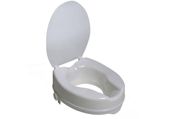 Airway 4" Molded Raised Toilet Seat With Lid