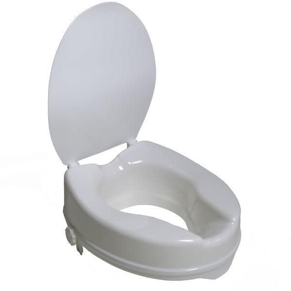 Airway 4" Molded Raised Toilet Seat With Lid
