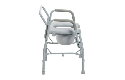 Drive Steel Drop Arm Bedside Commode With Padded Seat & Arms