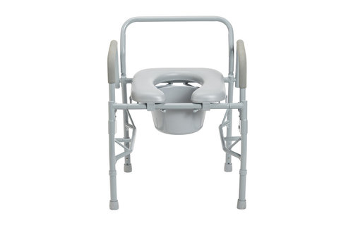 Drive Steel Drop Arm Bedside Commode With Padded Seat & Arms