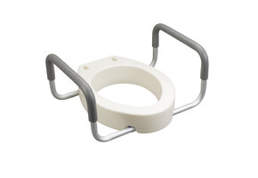 Premium Raised Toilet Seat Rizer W/removable Arms-Elongated