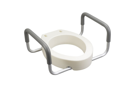 Premium Raised Toilet Seat Rizer W/removable Arms-Elongated
