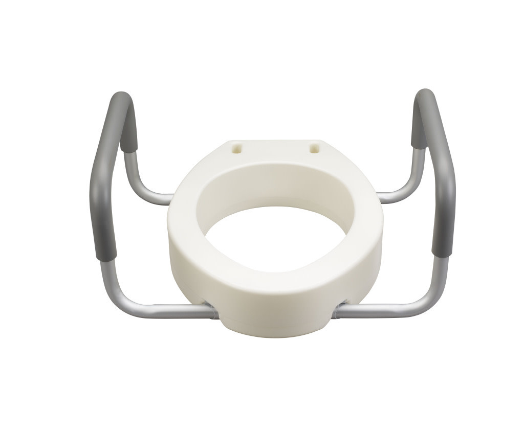 Premium Raised Toilet Seat Rizer W/removable Arms-Elongated