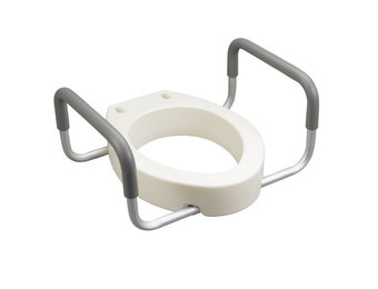 Premium Raised Toilet Seat Rizer W/removable Arms- Standard