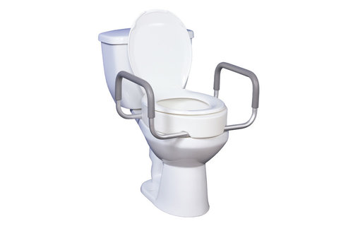 Premium Raised Toilet Seat Rizer W/removable Arms- Standard