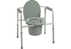 ProBasics 3-in-1 Steel Commode w/Plastic Armrests