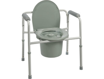 ProBasics 3-in-1 Steel Commode w/Plastic Armrests