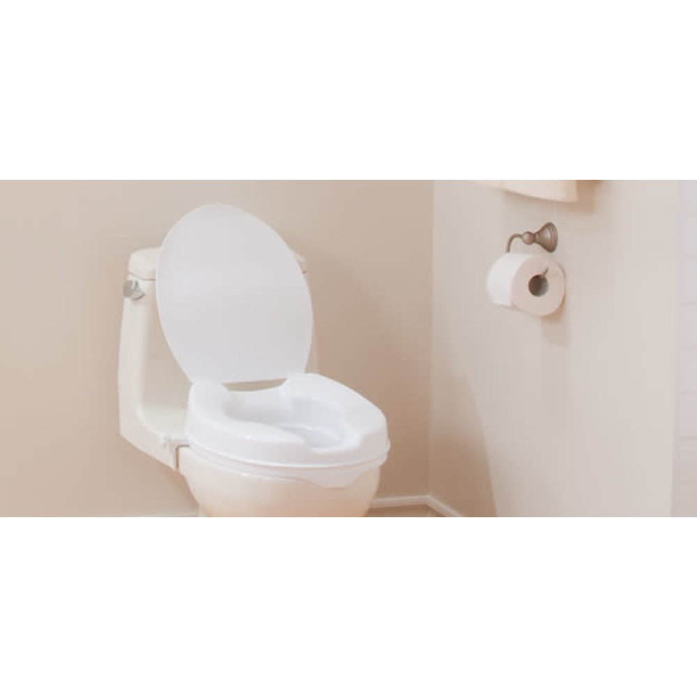 Aquasense Raised Toilet Seat W/lid Medi Healthcare