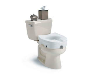 Invacare Clamp-On Raised Toilet Seat Without Arms