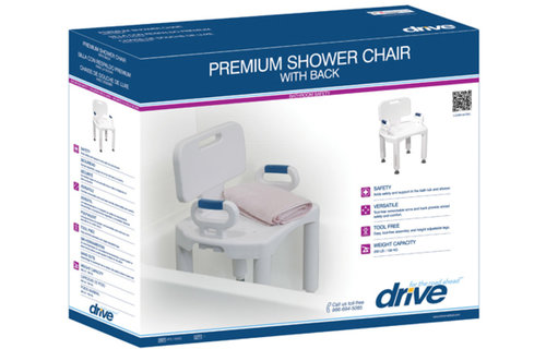 Drive Premium Bath Bench With back And Arms