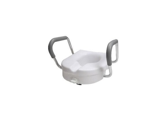 Airway Molded Toilet Seat Riser With Arm Rests