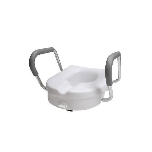 Airway Molded Toilet Seat Riser With Arm Rests