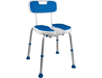 Airway Padded Bath Shower Safety Seat with Hygienic Cutout and Backrest
