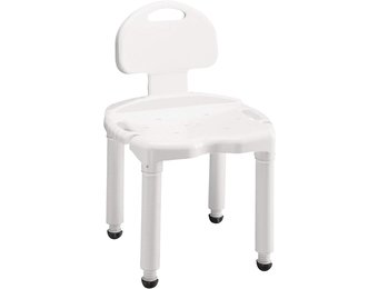 Universal bath seat with back