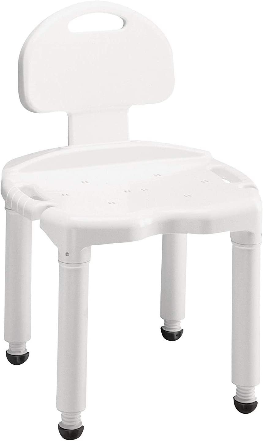 Universal bath seat with back