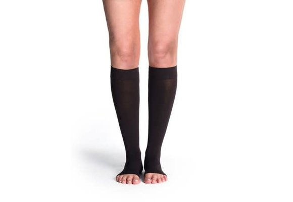 Style Soft Opaque Knee-High Open Toe For Women 20-30mmHg