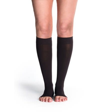 Style Soft Opaque Knee-High Open Toe For Women 20-30mmHg