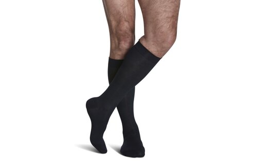 Style Sea Island Cotton For Women & Men 20-30mmHg Men's Small Long 99Black