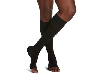 Essential Opaque For Women Knee High 20-30 mmHg Large Long Black99 S/Grip Top