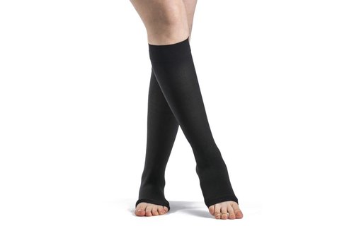 Essential Opaque For Women Knee High 20-30 mmHg Small Long Light Beige66 Open Toe/Knee High