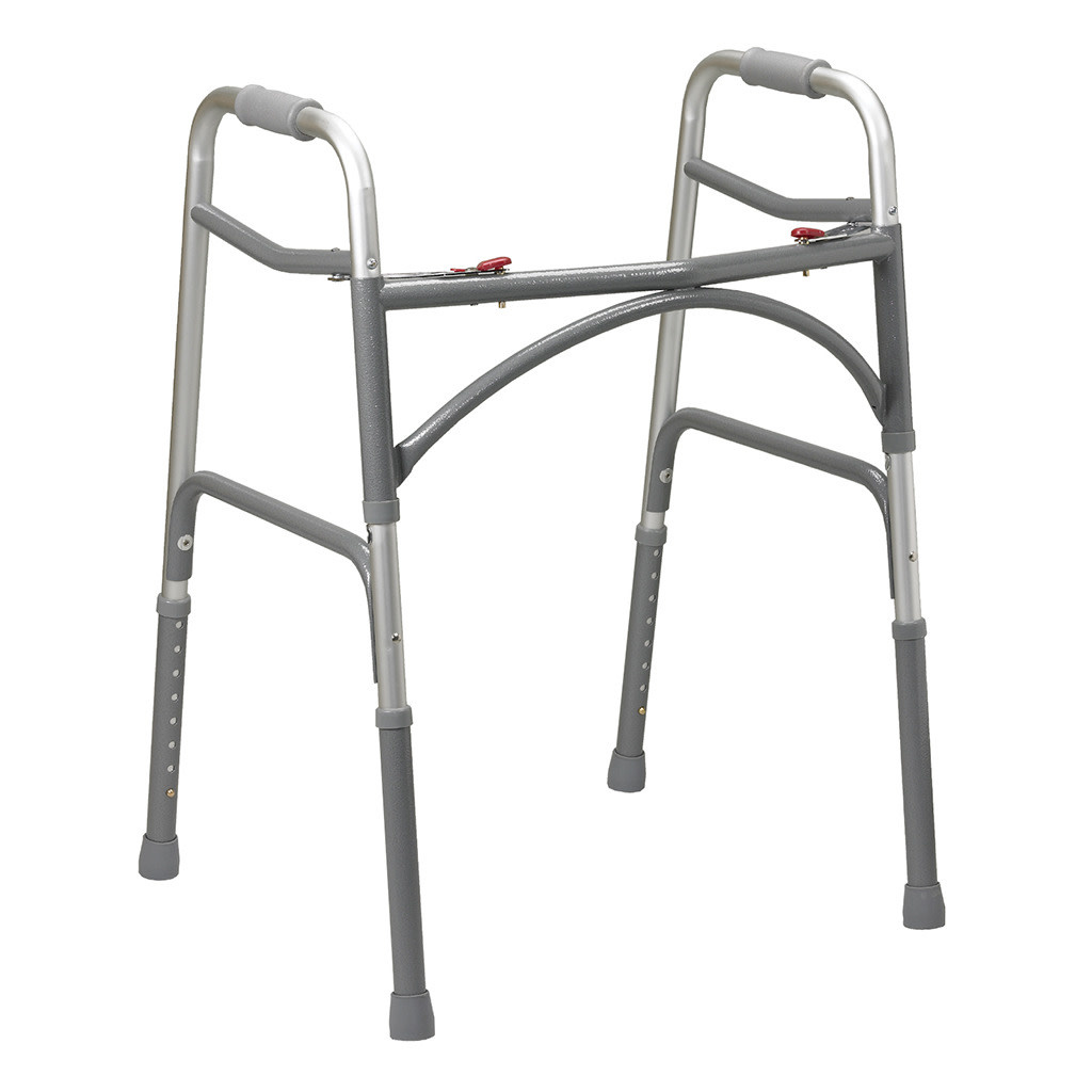 Drive Bariatric Aluminum Folding Walker-Two Button, Adult (without wheels)