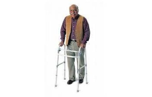 Carex Single-button Folding Walker