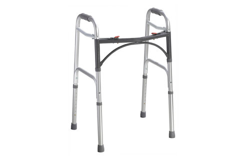 Deluxe Folding Walker, Two Button, Adult