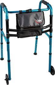 Carex Explorer Folding Walker w/5" wheels/Glides