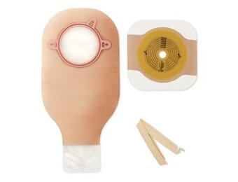 NEW IMAGE 2-PIECE OSTOMY DRAINABLE KIT W/ FLEXWEAR BARRIER & CLAMP CLOSURE 2 1/4" FLANGE