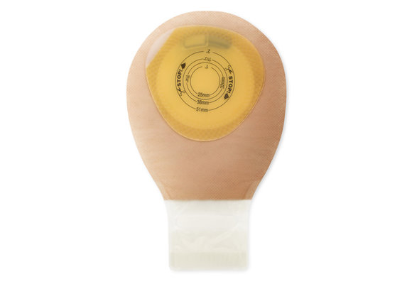 POUCHKINS PEDIATRIC ONE-PIECE SOFTFLEX DRAINABLE LOCK N ROLL CLOSURE CUT-TO-FIT 2" TRANSPARENT WITHOUT TAPE ,NO STARTER HOLE BX/10