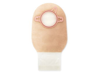 POUCHKINS PEDIATRIC TWO-PIECE SOFTFLEX DRAINABLE LOCK N ROLL CLOSURE ,TRANSPARENT WITHOUT TAPE 1-3/4" NO FILTER BX/10