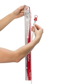 VAPRO TOUCH-FREE INTERMITTENT CATHETER, 14FR, 16IN, STRAIGHT TIP BX/30