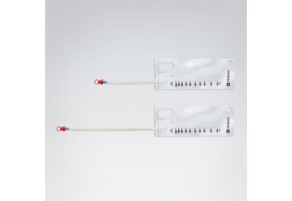 VAPRO PLUS F-STYLE TOUCH-FREE HYDROPHILIC INTERMITTENT CATHETER WITH COLLECTION BAG, STRAIGHT TIP,12 FR., 16IN BX/30