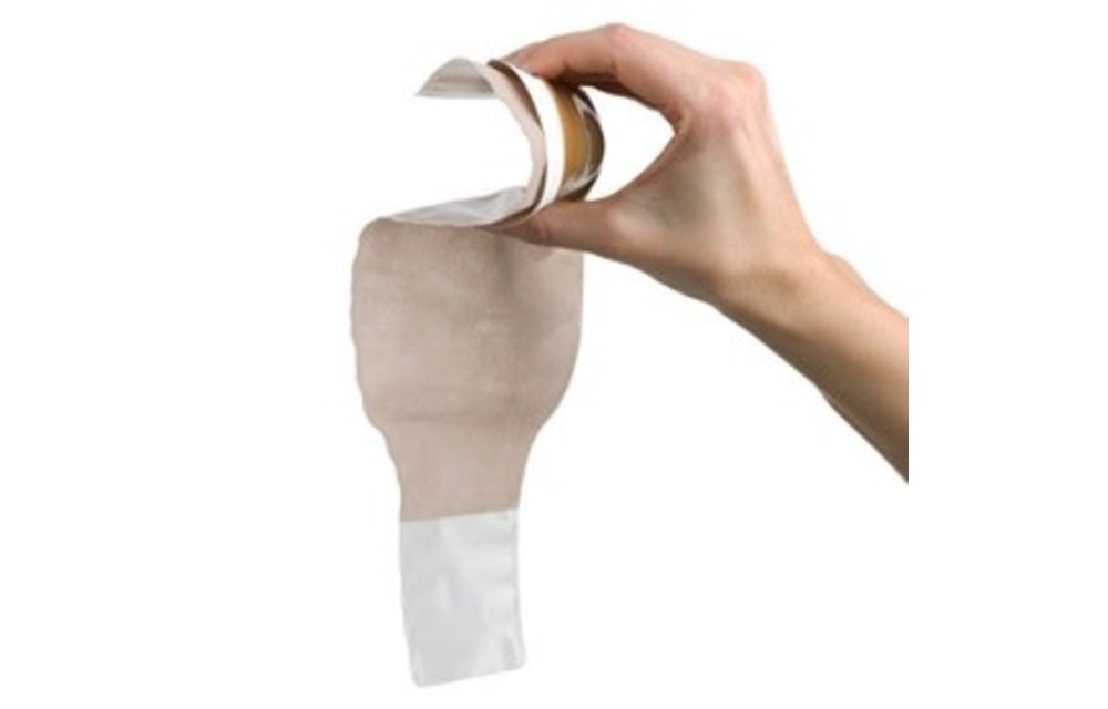 PREMIER ONE-PIECE CONVEX SKIN BARRIER 12"  DRAINABLE POUCH CLAMP CLOSURE TRANSPARENT,PRE-CUT 1-1/4" BX/5