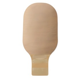 PREMIER ONE-PIECE CONVEX SKIN BARRIER 12" DRAINABLE POUCH CLAMP CLOSURE BEIGE PRE-CUT 1-1/4" BX/5