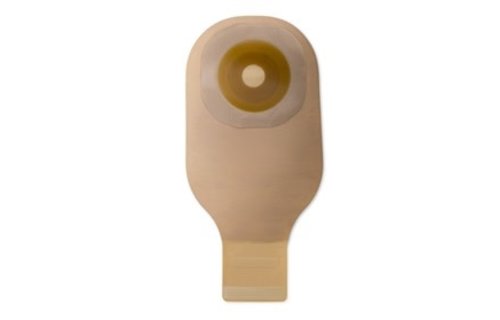 PREMIER ONE-PIECE CONVEX SKIN BARRIER 12" DRAINABLE POUCH CLAMP CLOSURE BEIGE PRE-CUT 3/4" WITH TAPERED BORDER BX/5