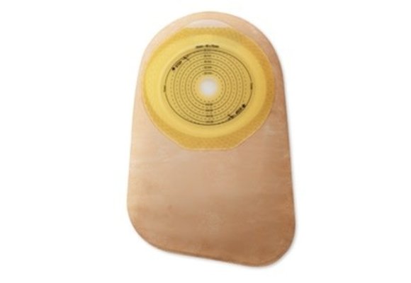 PREMIER ONE-PIECE FLAT SKIN BARRIER 9" CLOSED POUCH BEIGE SOFTFLEX,WITH FILTER PRE-CUT 1-3/8" BX/30