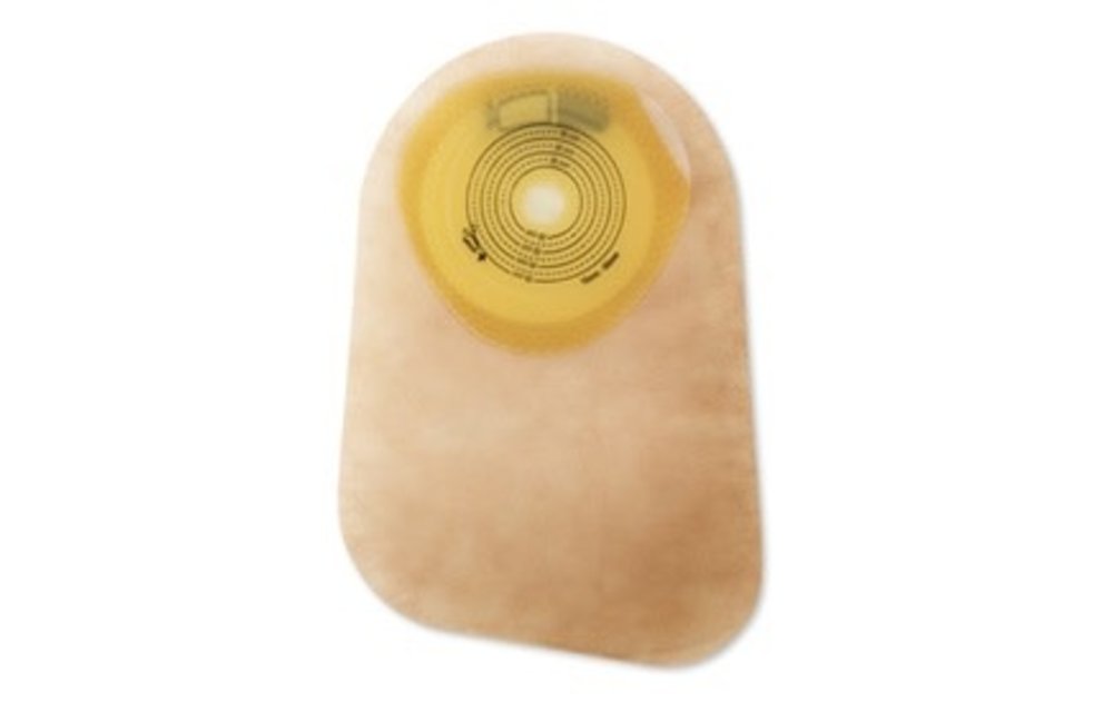 PREMIER ONE-PIECE FLAT SKIN BARRIER 9" CLOSED POUCH BEIGE SOFTFLEX,WITH FILTER PRE-CUT 1" BX/30