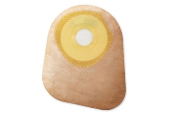 PREMIER ONE-PIECE FLAT SKIN BARRIER 7" CLOSED POUCH BEIGE SOFTFLEX,WITH FILTER PRE-CUT 1-3/8" BX/30