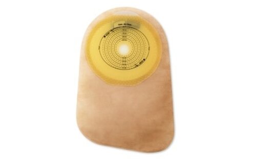 PREMIER ONE-PIECE FLAT SKIN BARRIER 7" CLOSED POUCH BEIGE SOFTFLEX,WITH FILTER PRE-CUT 1-3/8" BX/30