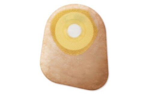 PREMIER ONE-PIECE FLAT SKIN BARRIER 7" CLOSED POUCH BEIGE SOFTFLEX,WITH FILTER PRE-CUT 1" BX/30