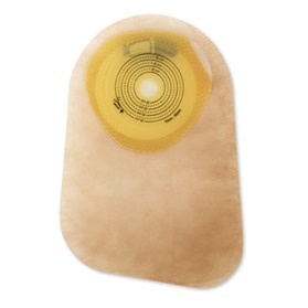 PREMIER ONE-PIECE FLAT SKIN BARRIER 7" CLOSED POUCH BEIGE SOFTFLEX,WITH FILTER PRE-CUT 1" BX/30